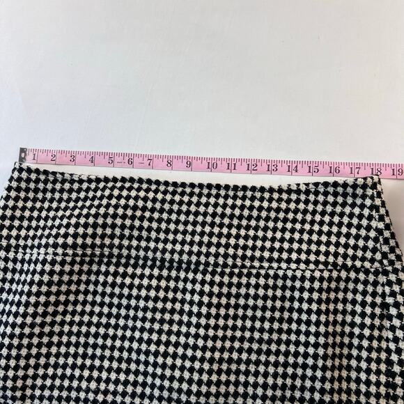 Talbots Houndstooth Skirt women’s size 14 Black White Wool Blend - Picture 3 of 6